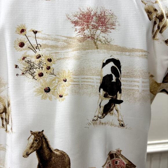 Natural Reflections Size L Short Sleeve Top Baby Farm Animals Western Cowgirl - Picture 8 of 16